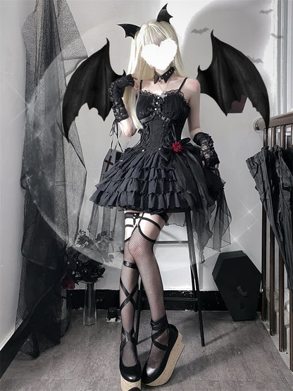 Letters from Unknown Star - Little Rose - Summer Casual Lolita Fashion Dress Sexy JSK