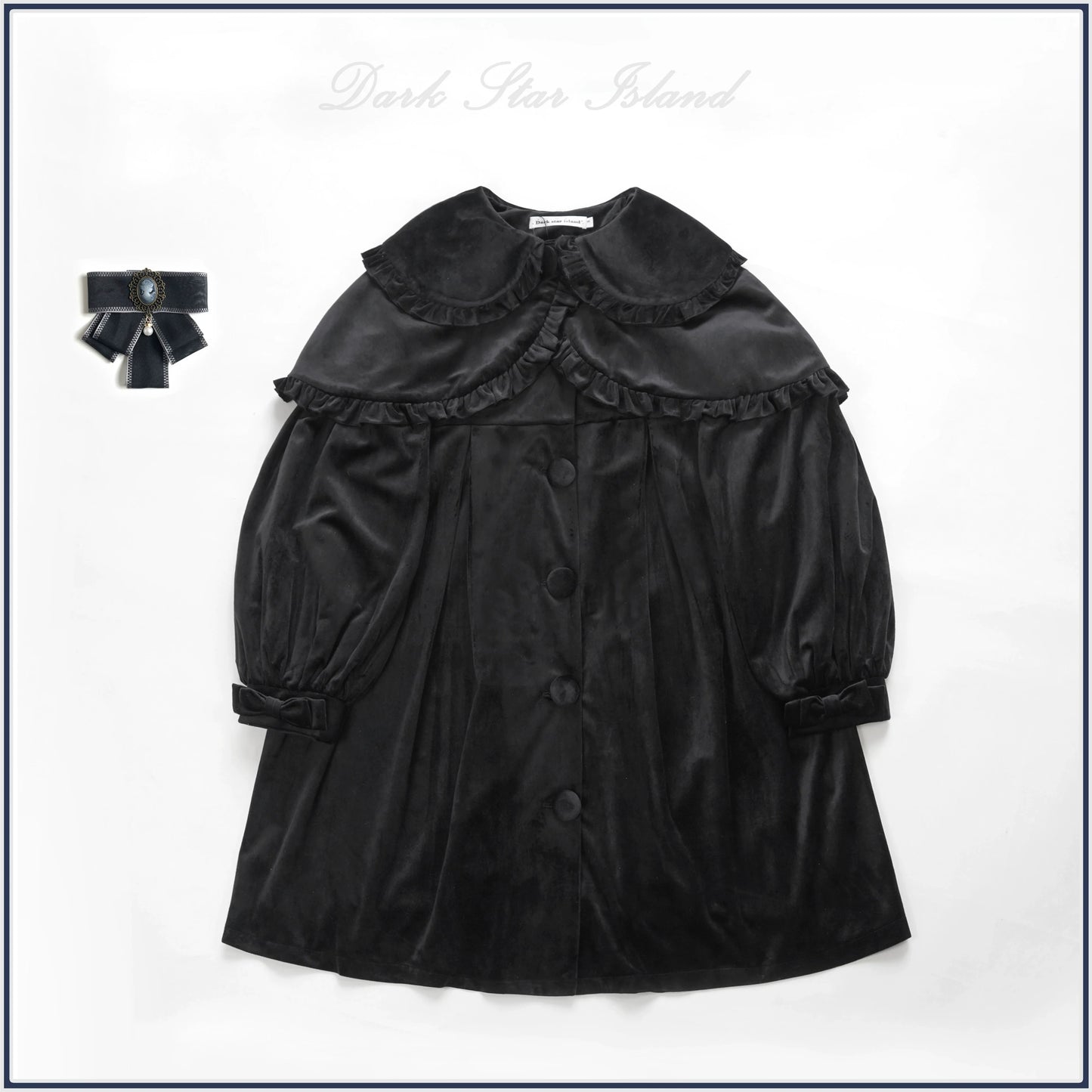 Dark Star Island - Winter Lolita Cape Velvet Antique Lolita Coat