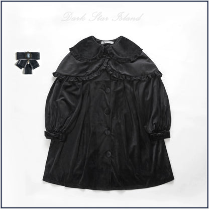 Dark Star Island - Winter Lolita Cape Velvet Antique Lolita Coat