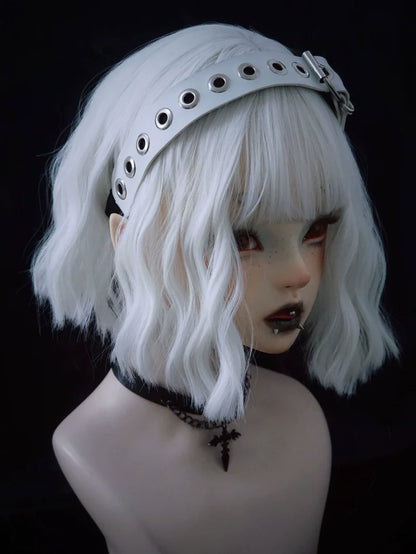 Strange Sugar - Gothic Lolita KC Faux Leather Punk Lolita Hair Accessories