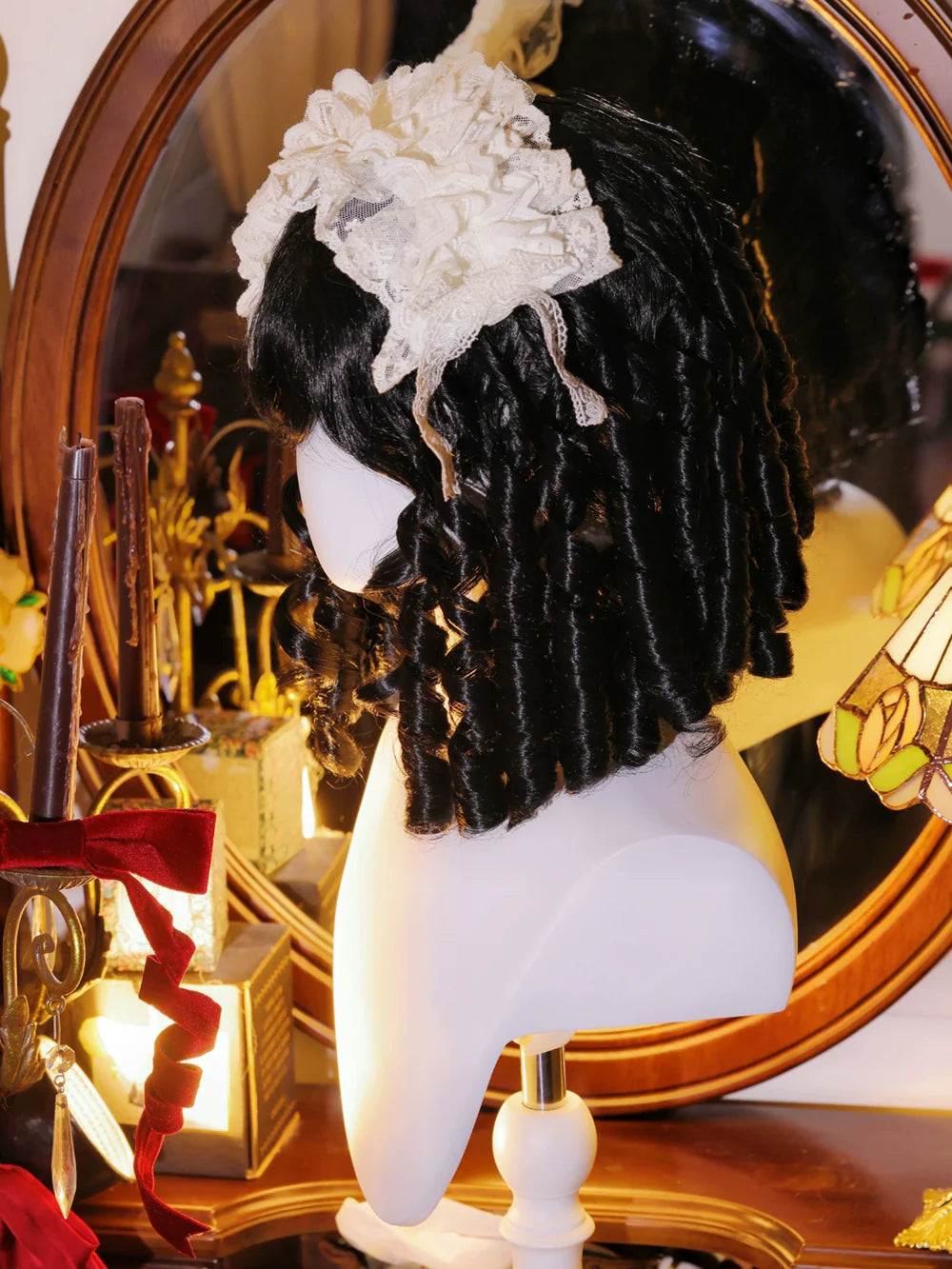 Mabuxi - 33CM Sparkling Lolita Wig Roman Curls Gorgeous Court Wig