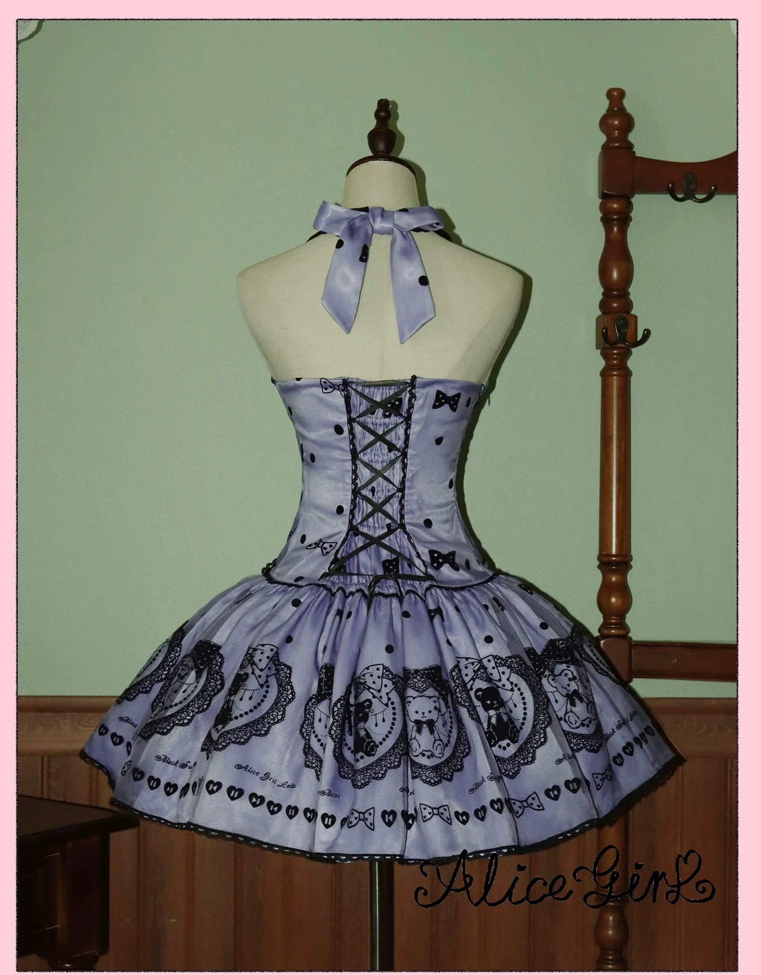 Alice Girl - Brown Sugar Bear - Printed Sweet Lolita Dress, Multiple Styles