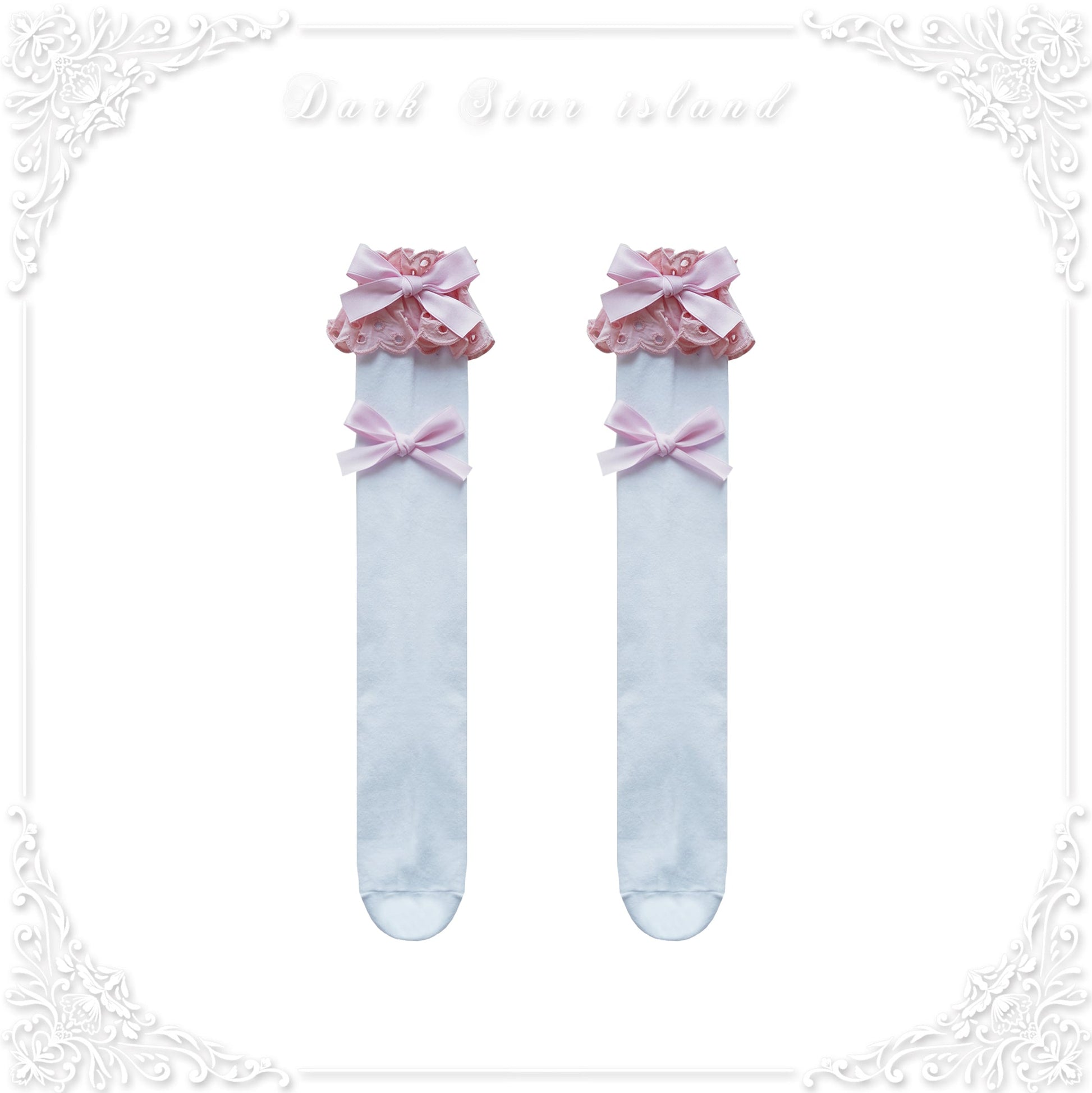 Dark Star Island - Cute Lolita Multi-Color Bow Cotton Socks
