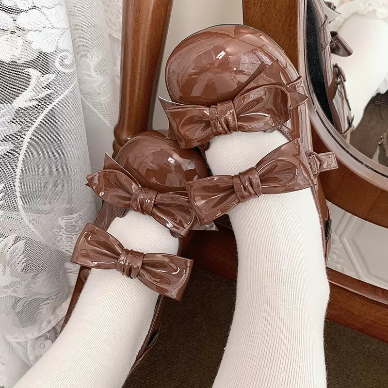 Beauty Bunny - Kawaii Lolita Shoes Low Heels Round Toe PU Shoes