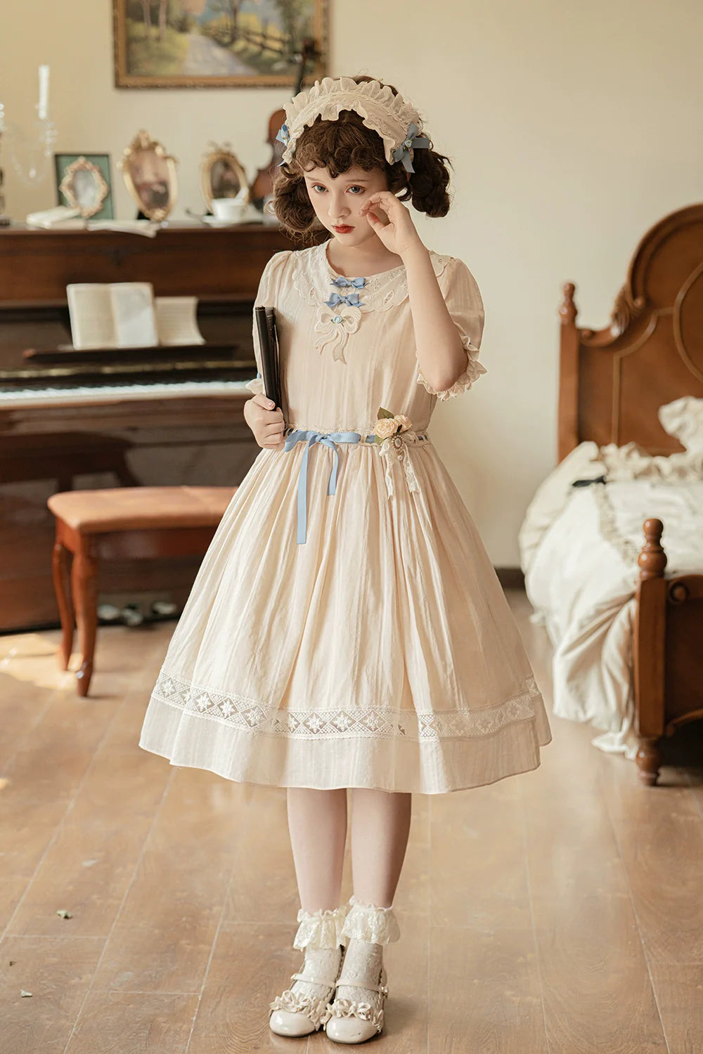 Miss Point - Customized Elegant Lolita OP Dress Cute Daily Girl Short Lolita Dress
