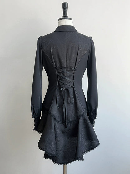 Little Dipper - Cold Rice - Ouji Lolita Shirt With Spiderweb Pattern in Several Versions