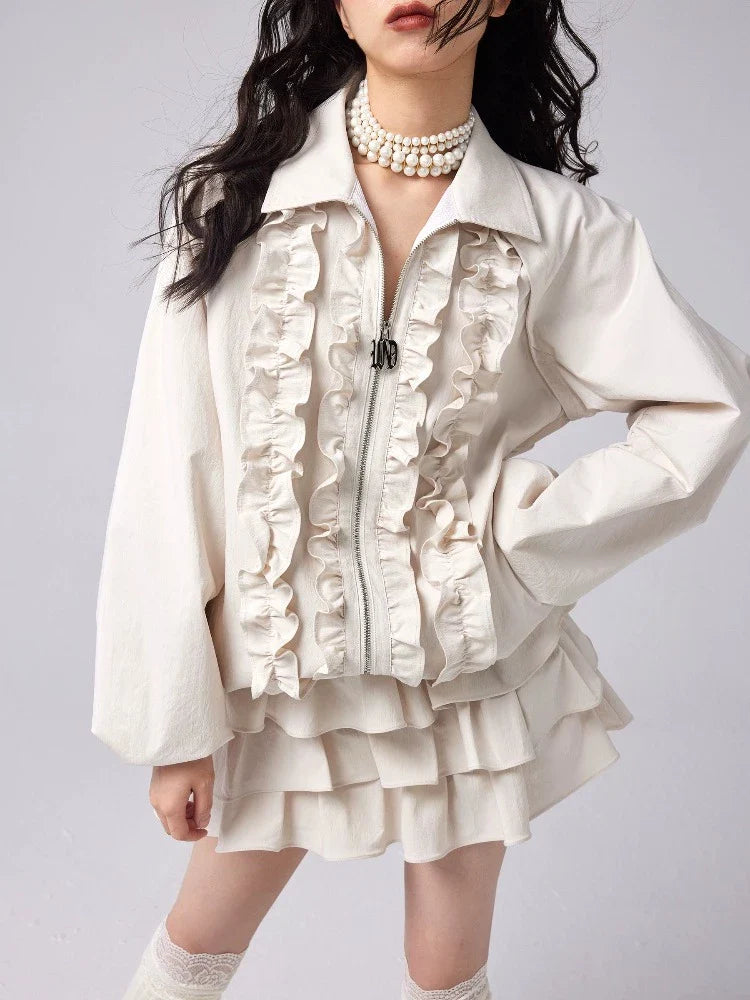 Ruffle jacket and cake skirt【s0000006539】