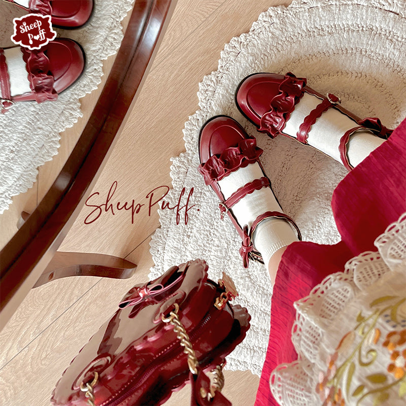 Sheep Puff - Kawaii Lolita Shoes Multicolors