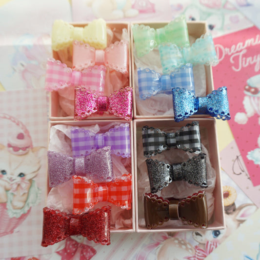 Cat Tea Party - Sweet Lolita Bow Ring and Necklace