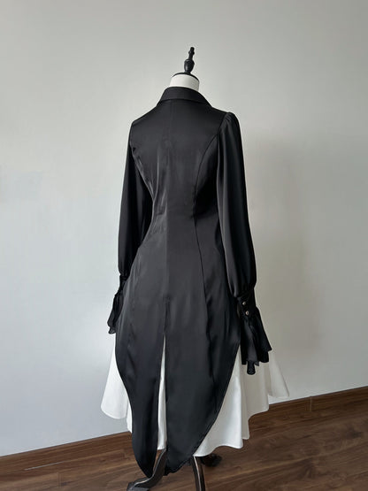 Muppet Mind Ben - Dream - Ouji Lolita Blouse Elegant V-neck Swallowtail Hem Shirt