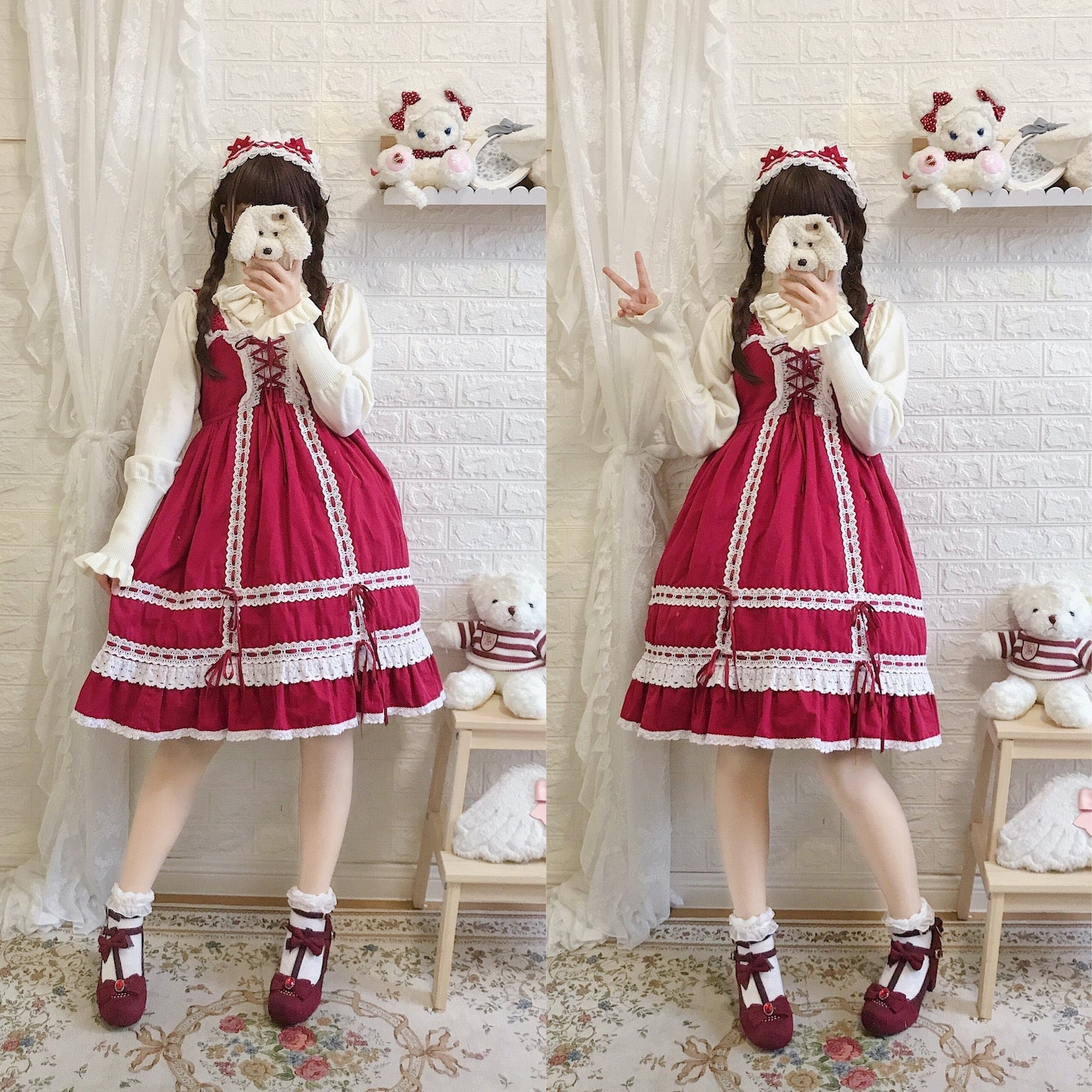 PPX STUDIO - Sweet Lolita Woolen Sweater Multicolors