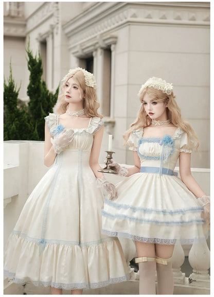 With PUJI - Sea Salt Iced Tea - Classic Lolita Dress, Fishbone Bodice