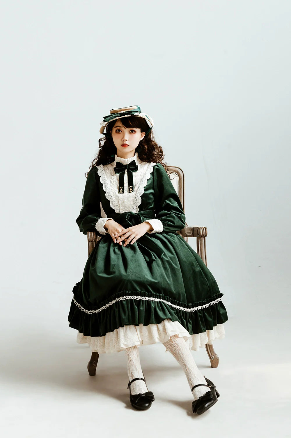 Miss Point - Customized Lolita Dress Vintage Elegant Velvet OP Dress