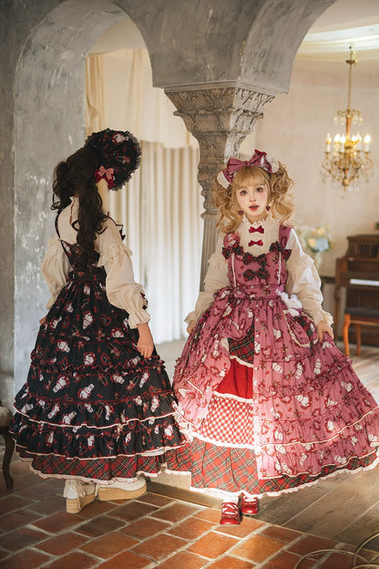 Miss Point - Forest Berry Bunny - Sweet Lolita JSK Elegant Bunny Print Dress