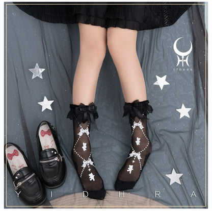 Yidhra - Bear Gummy and Milk Candy Bunny - Sweet Lolita Short Socks Lovely Socks