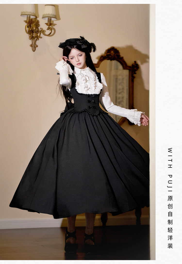 With PUJI - Silent Whisper - Classic Lolita Bust-supporting Long Dress, Shirt