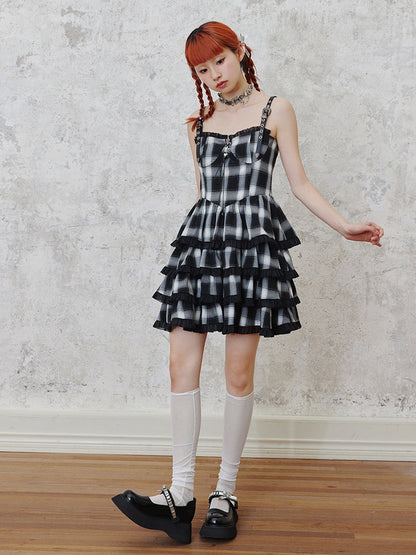 Strap lace cake skirt【s0000002510】