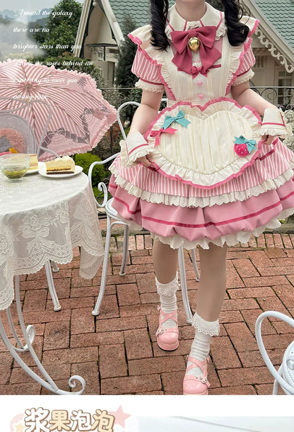 Sakurahime - Berry Bubble - Cute Lolita OP Dress Two Kawaii Styles