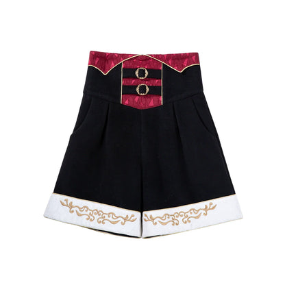 Your Princess - Vampire Youth - Ouji Lolita Bat Shaped Cape Set, Gold Embroidery & Red Accents