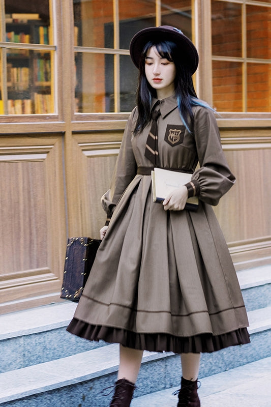 With PUJI - A lazy Trial - Classic Elegant Lolita OP Set