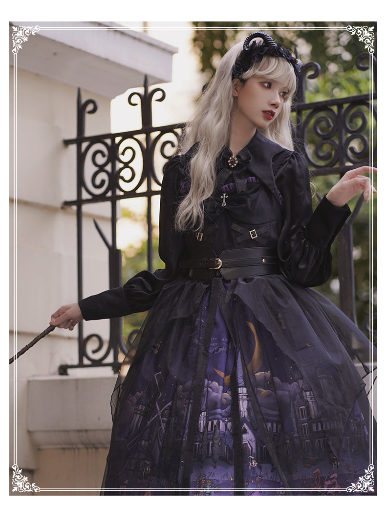YingLuoFu - Witchville Halloween Gothic Lolita Jumper Dress