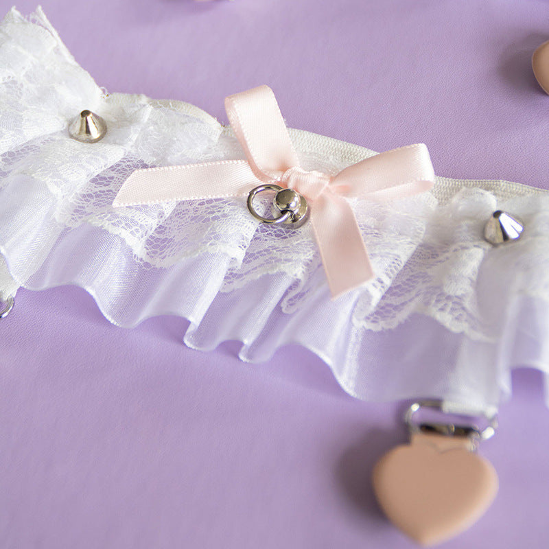 Day Dream - Sweet Lolita Lace Gater Stockings Clips Multicolors