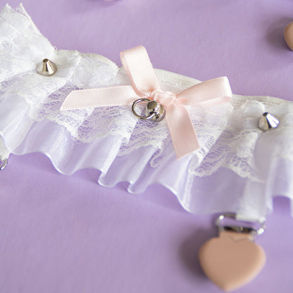 Day Dream - Sweet Lolita Lace Gater Stockings Clips Multicolors