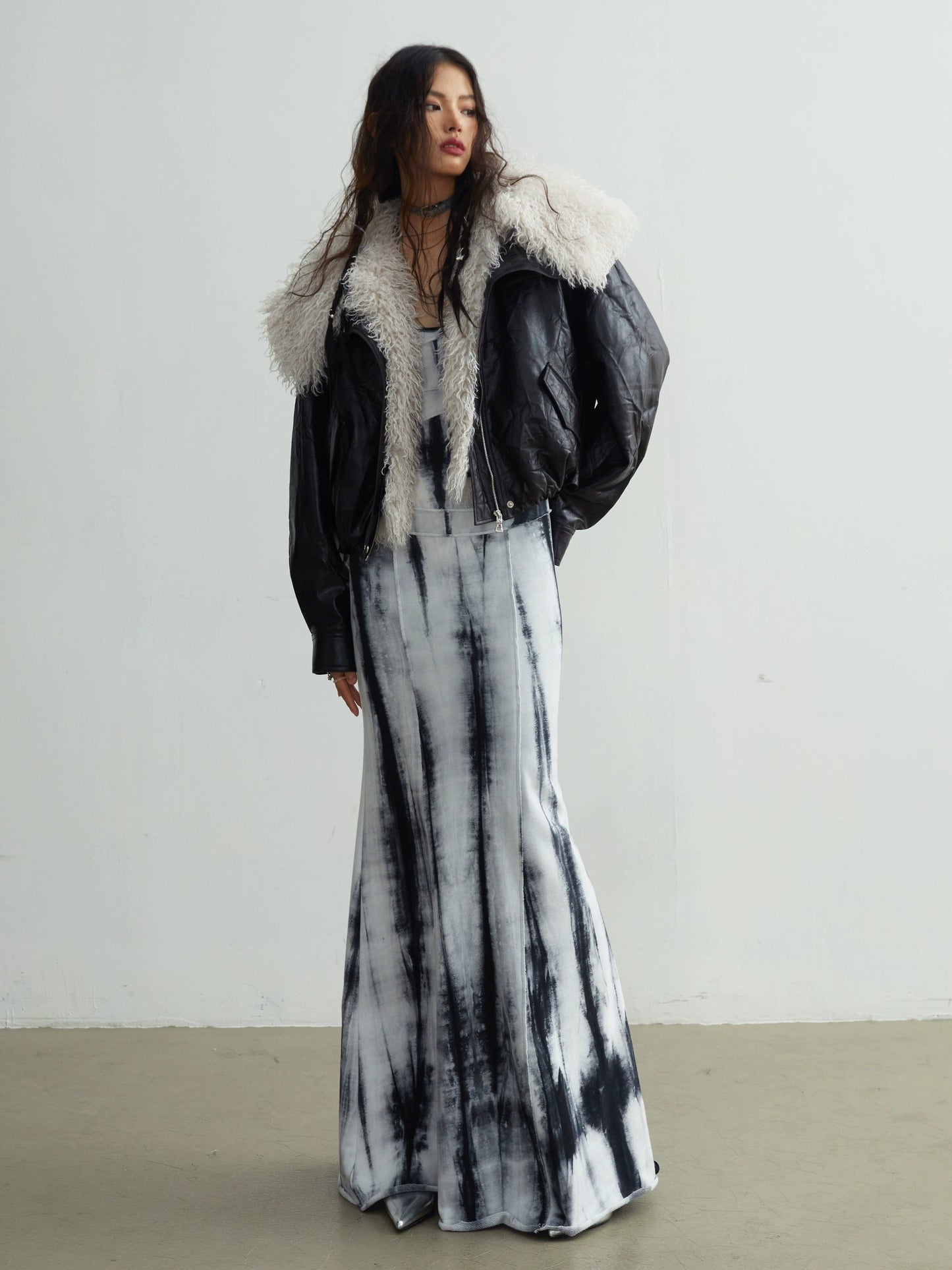 Tie-dye Slim Strap Maxi Dress