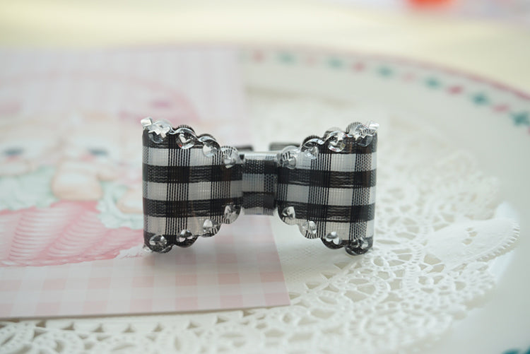 Cat Tea Party - Sweet Lolita Bow Ring and Necklace