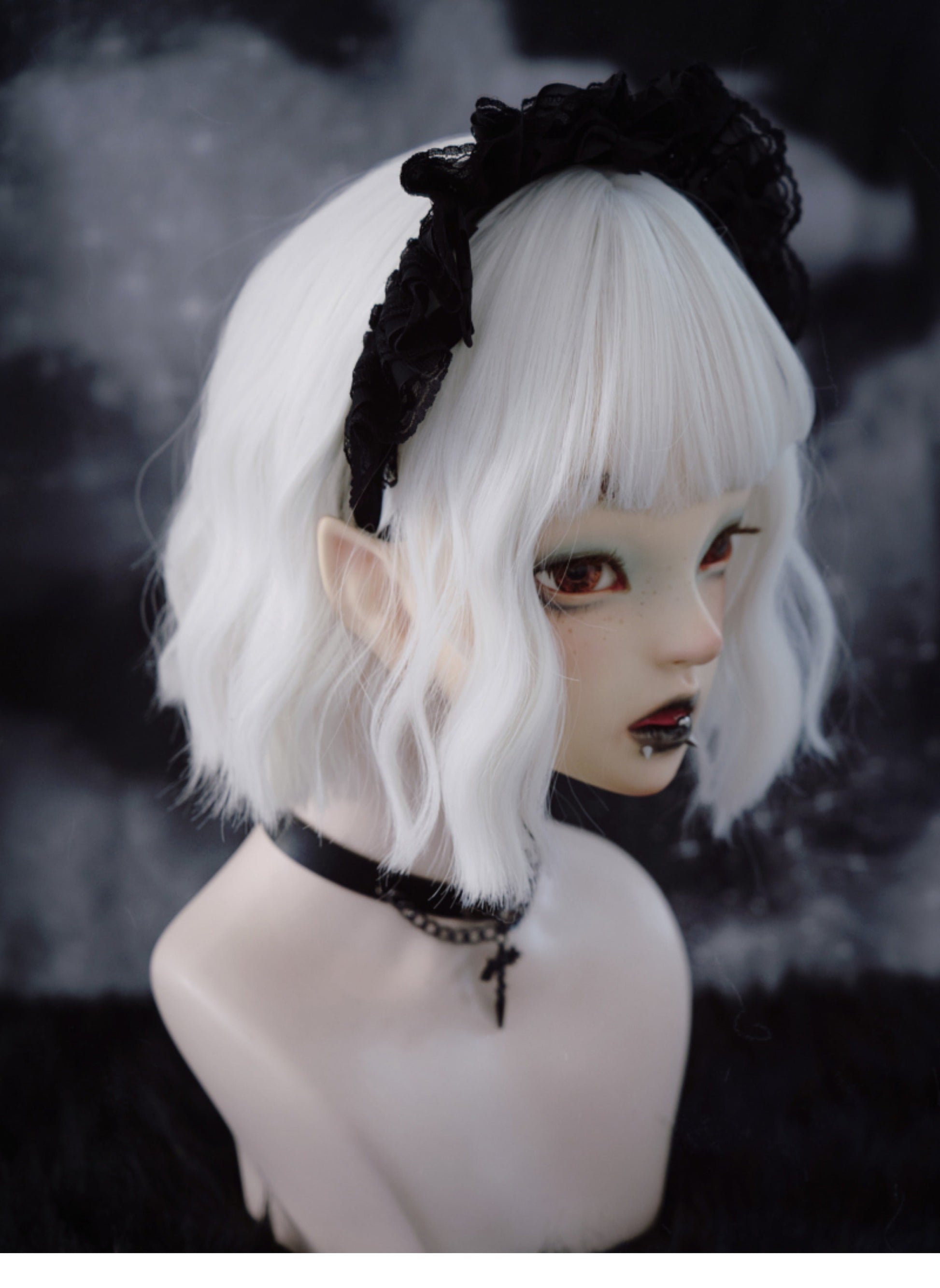 Strange Sugar - Gothic Lolita Lace Black Headband