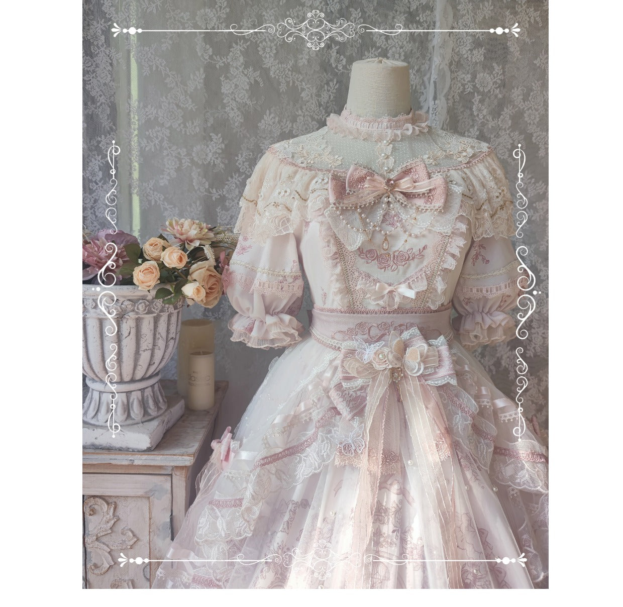 Garden Cat - Sunset Realm Lolita Bride Gorgeous OP FS