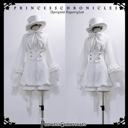 Princess Chronicles - Doll - Ouji Lolita Pink Blouse & White Shorts