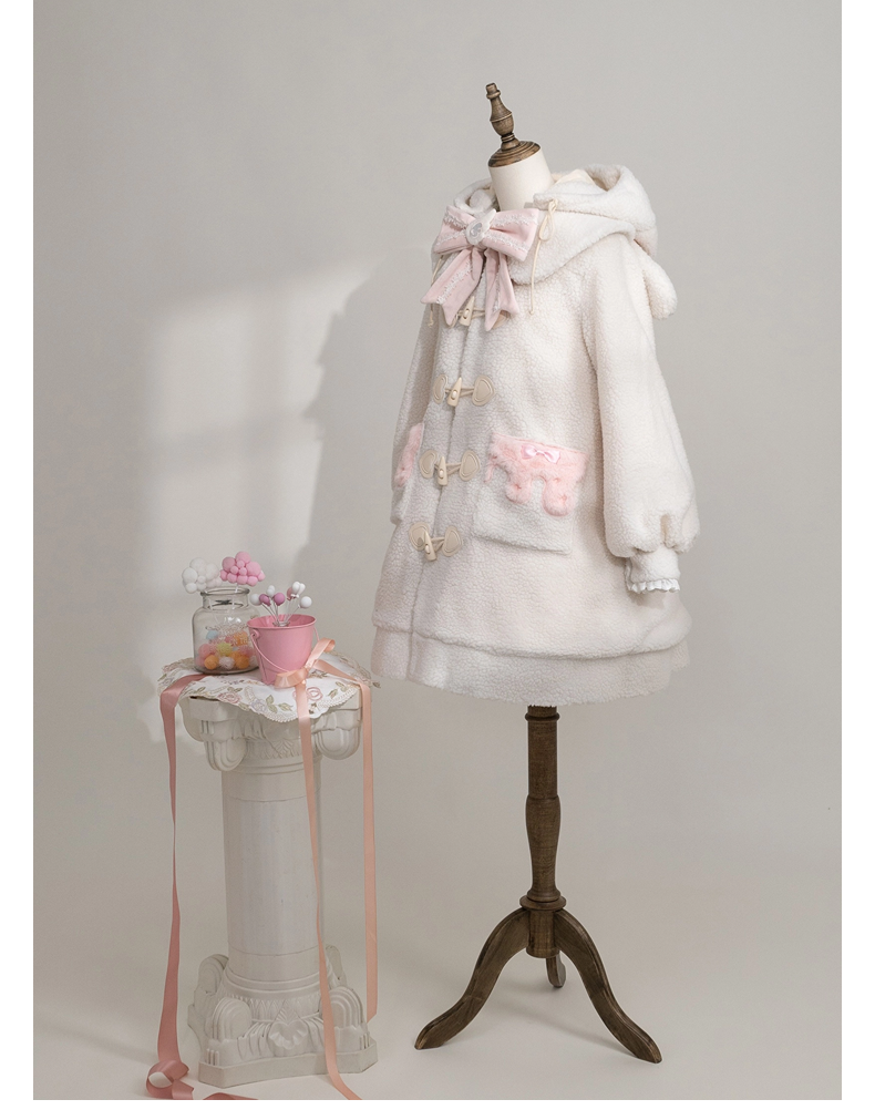 Forest Fluorescent Carps - Sweet Lolita Winter Coat Unicorn and Rabbit Ear Coat