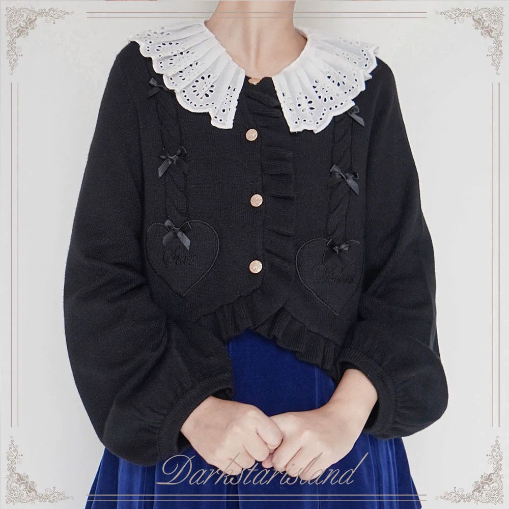 Dark Star Island - Sugar Frost - Sweet Lolita Cardigan Knit Embroidered Sweater