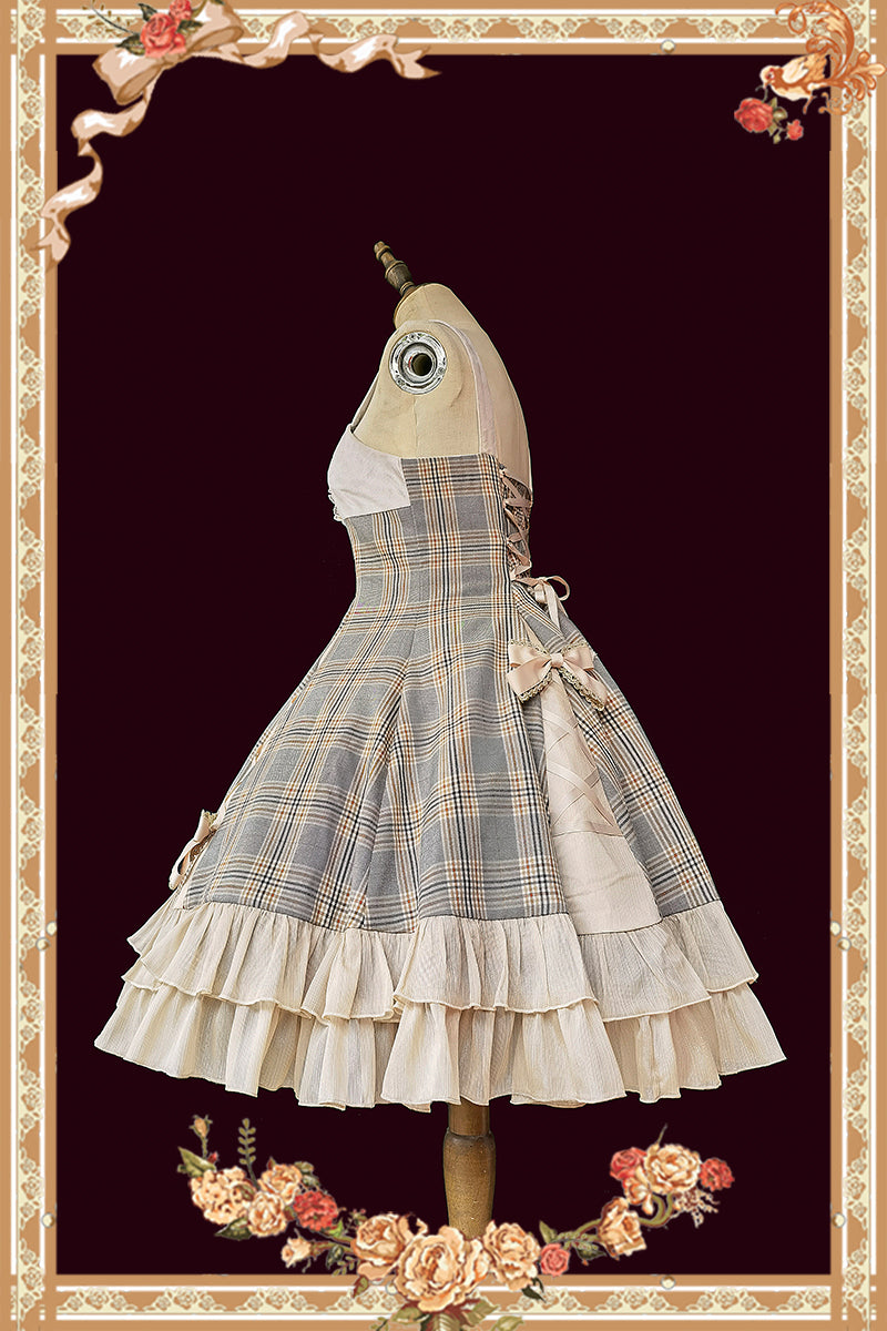Infanta - Memoirs of Backlight - Elegant Plaid Lolita JSK Dress