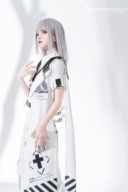 Princess Chronicles - Dry sea and Ashlar - Techwear-inspired White Cloak Set
