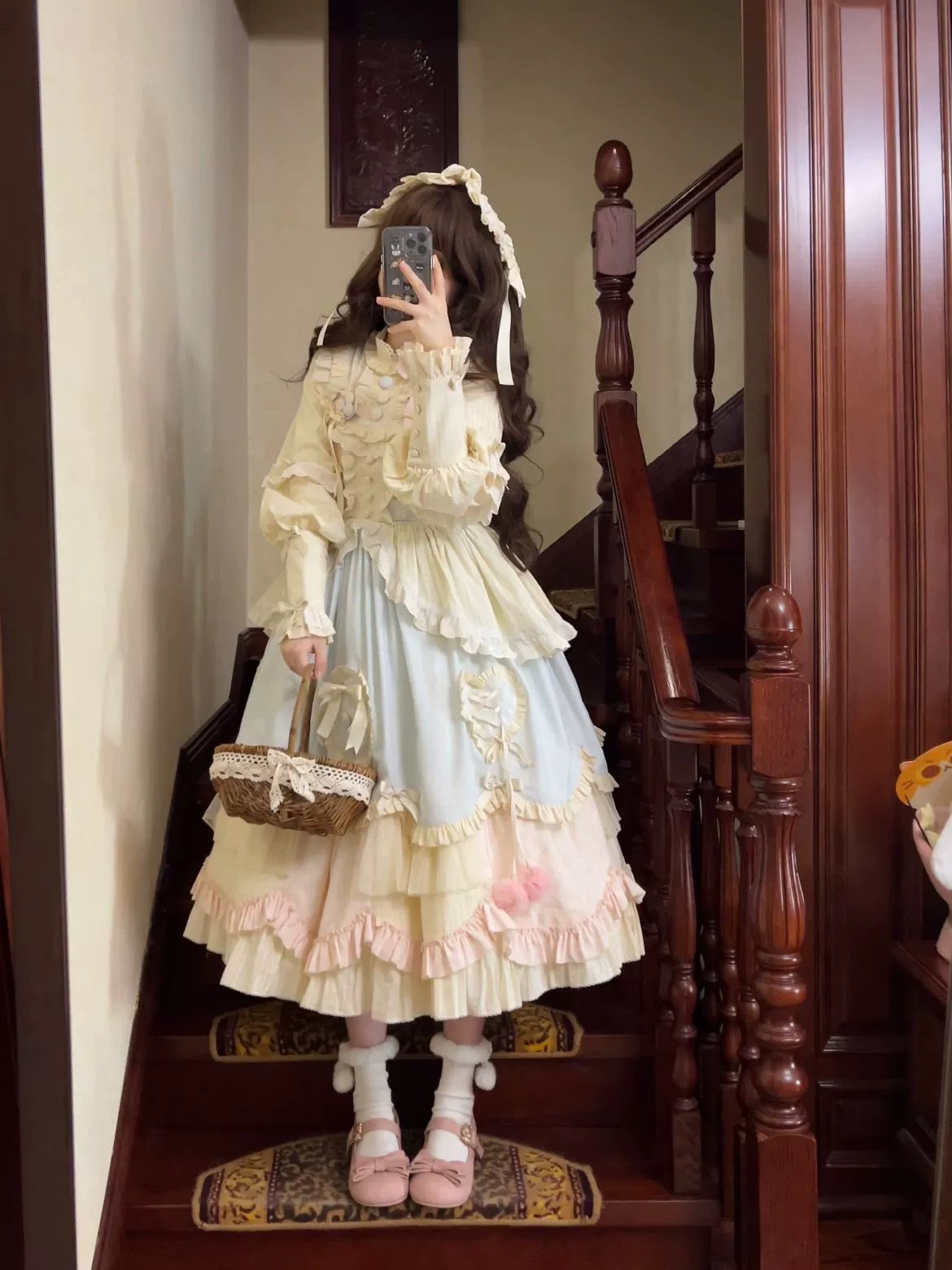 Uncle's Workshop - Sleep Macaron - Sweet Lolita OP Dress Solid Color Dress