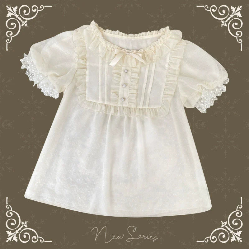 Sweet Date - Wedding Lolita Dress Bridal Elegant Retro JSK Daily Lolita Shirt