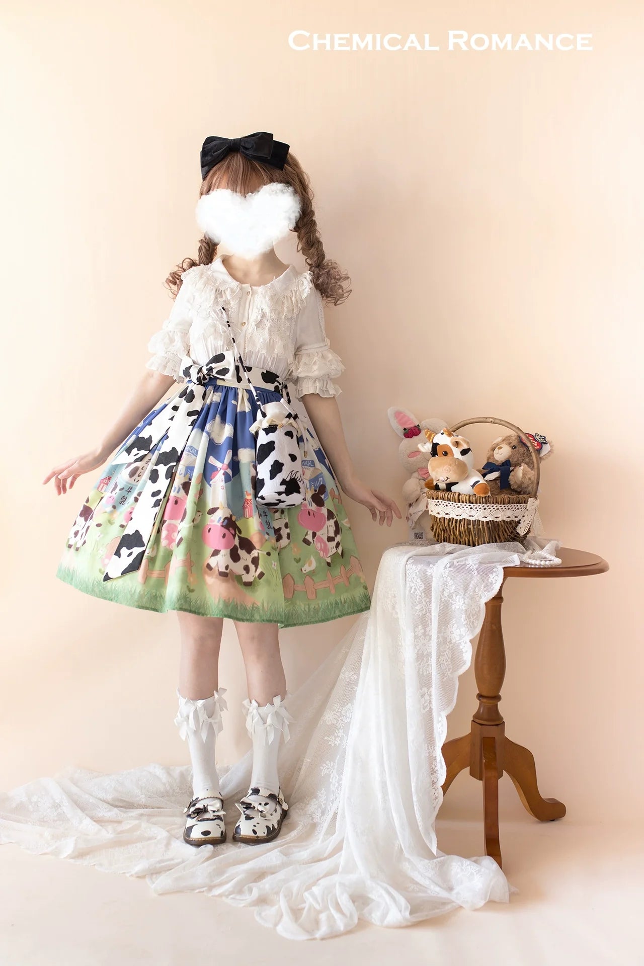Chemical Romance - Sweetheart Farm - Sweet Lolita SK Cow Print Lolita Dress
