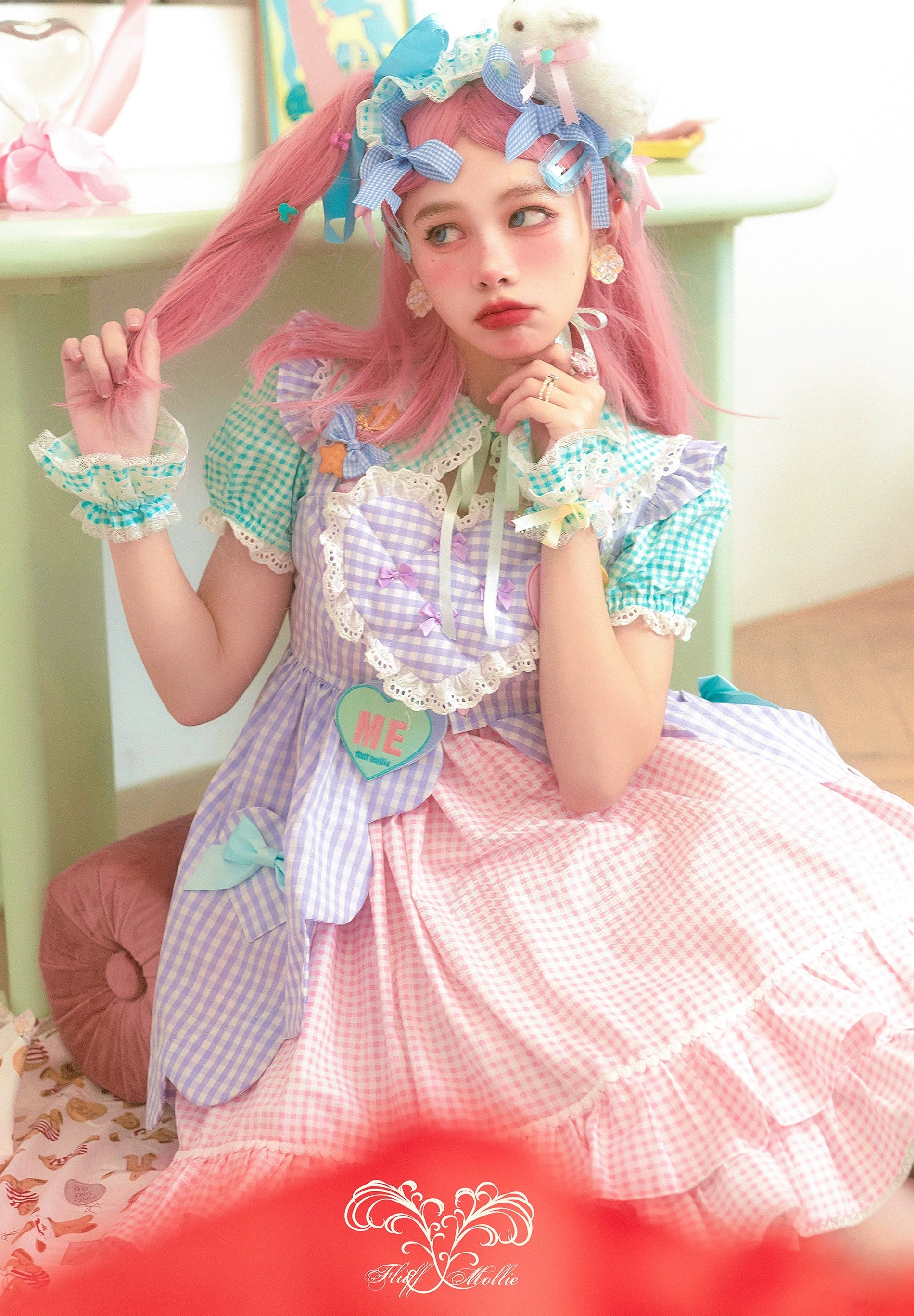 Fluff Mollie - Bean Breakfast - Sweet Lolita Overskirt Daily Daily Petaled Skirt
