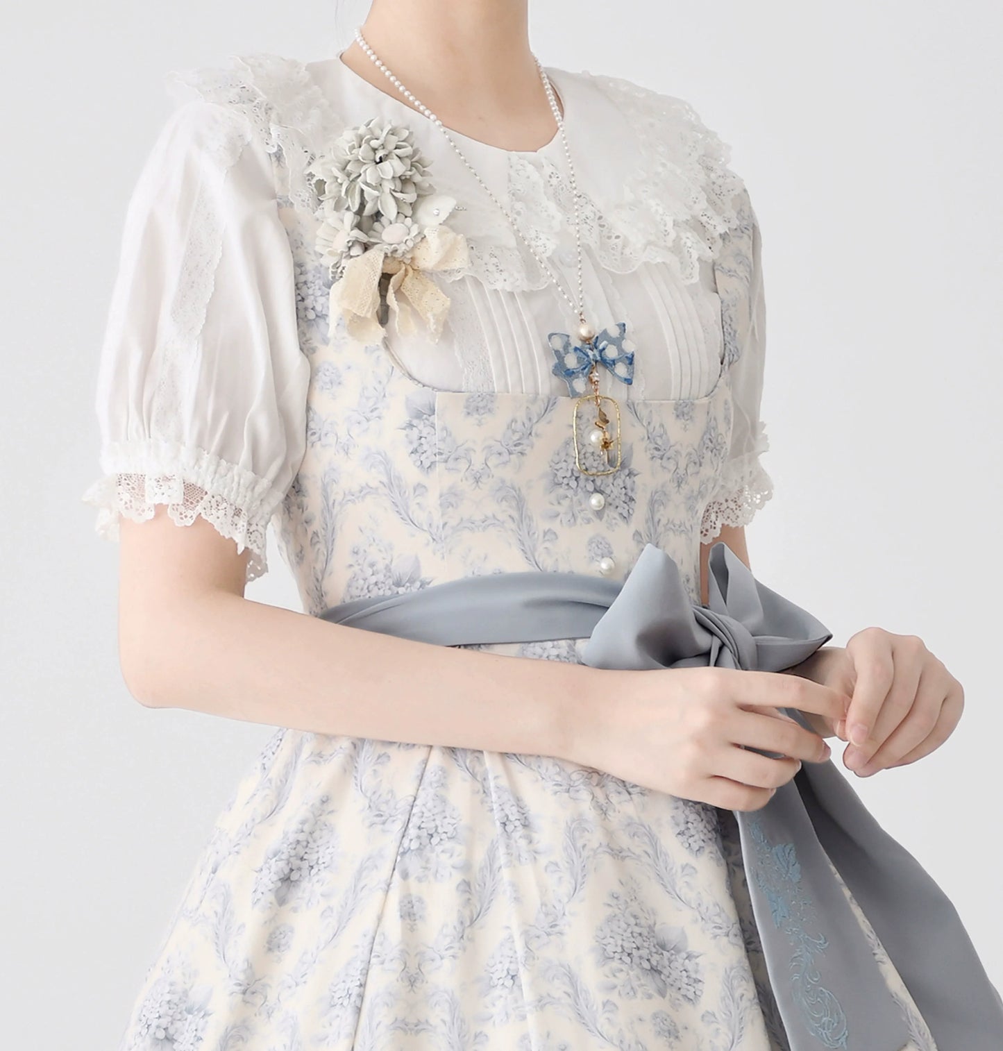 MIST - Hyde Garden - Cotton Lolita Blouse Puff Short Sleeve Shirt