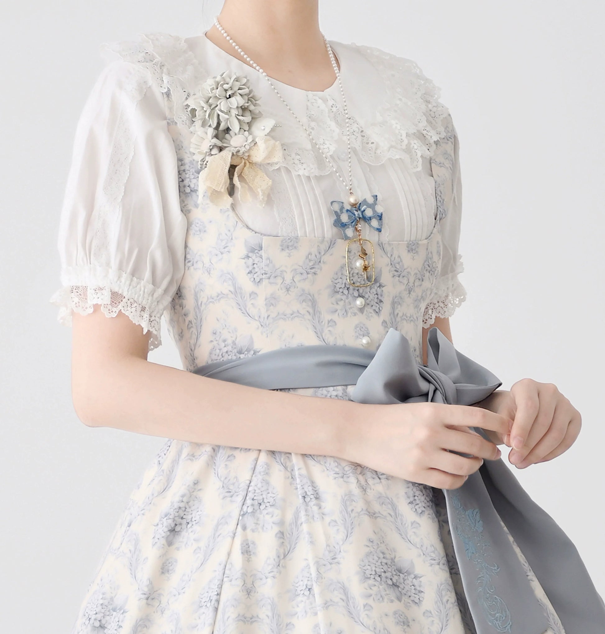 MIST - Hyde Garden - Cotton Lolita Blouse Puff Short Sleeve Shirt