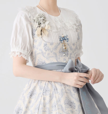 MIST - Hyde Garden - Cotton Lolita Blouse Puff Short Sleeve Shirt