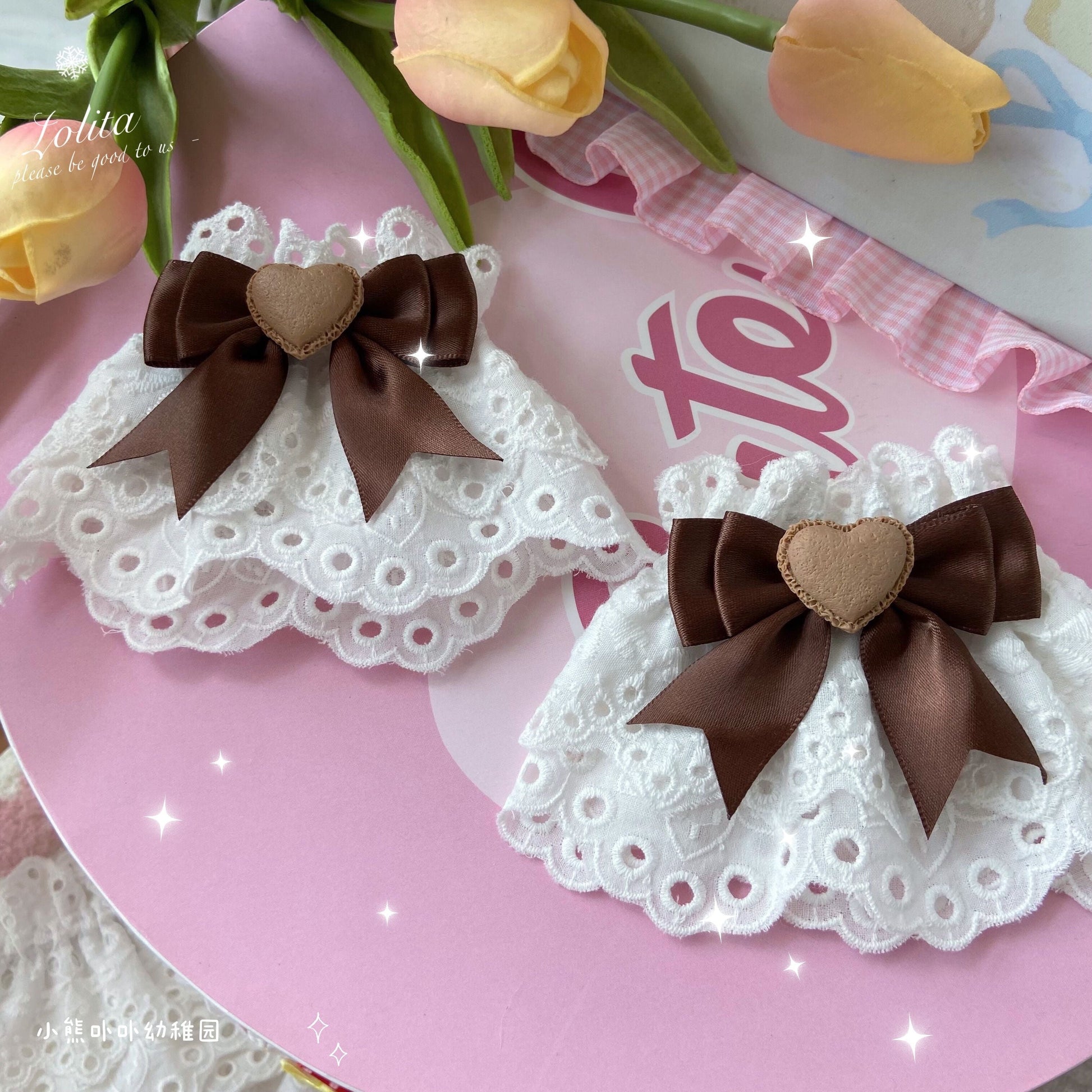 Bear Doll - Sweet Lolita Cuff with Heart and Bow