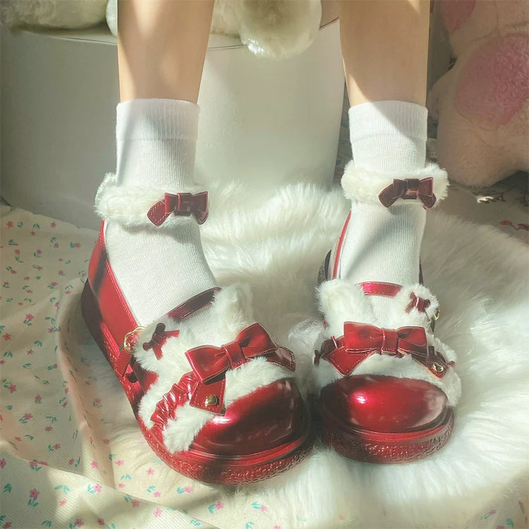 Fairy Godmother - Winter Girly Lolita Shoes Lolita Ankle Strap Shoes