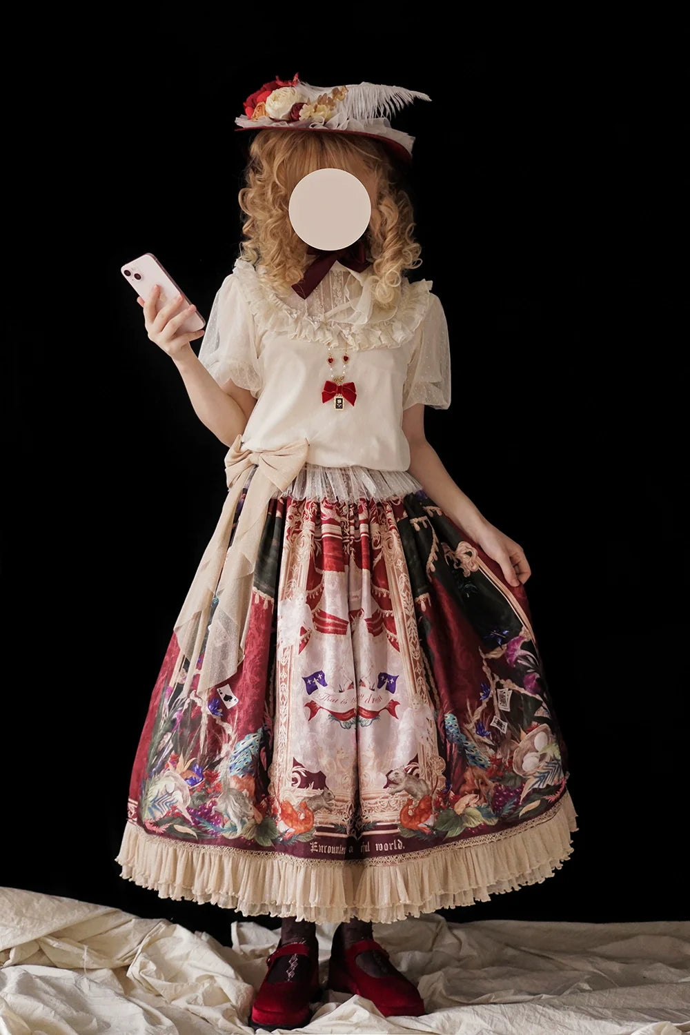 Miss Point - Kaleidoscope - Classical Lolita Shirt Dot Gauze Detachable Puff Sleeve Blouse Customized