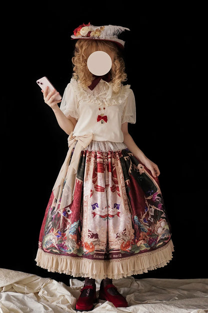 Miss Point - Kaleidoscope - Classical Lolita Shirt Dot Gauze Detachable Puff Sleeve Blouse Customized