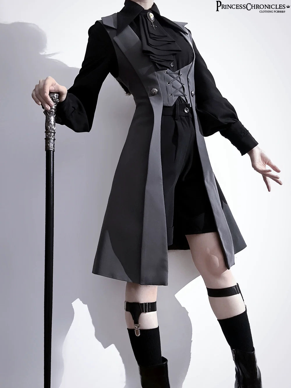 Princess Chronicles - The Night Prelude - Retro Lolita Vest Gothic Lolita Black Waistcoat