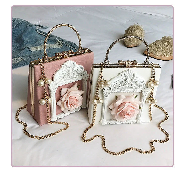 Prime Sister - Gothic Lolita Retro Bag Baroque Square Crossbody Bag