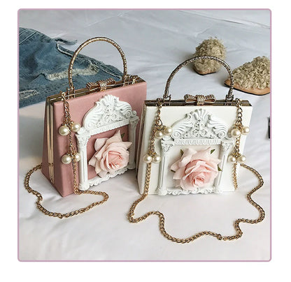 Prime Sister - Gothic Lolita Retro Bag Baroque Square Crossbody Bag